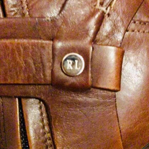 Ralph Lauren Brown/Burgundy Heeled Riding Boots - Picture 5 of 9